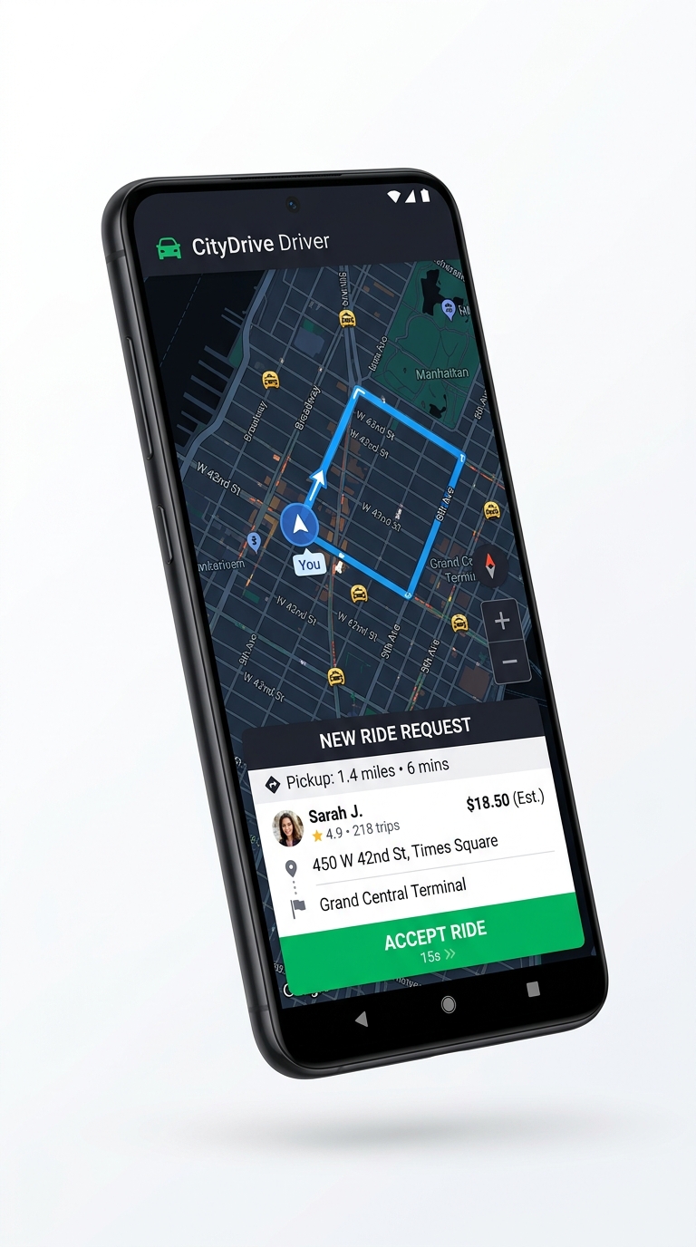 Zim Drive Driver App Interface
